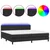 Vidaxl Box spring postelja z vzmetnico LED črna 200x200cm umetno usnje