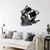 WallXpert metalni zidni ukras 5355, stari jedrenjak na talasima, 75 x 60 cm, crni