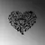 Wallity Zidna dekoracija Musical Heart, 60 x 74 cm, Crna