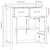 Komoda crna 62 x 38 x 75 cm od konstruiranog drva