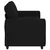 vidaXL Dvosed črne barve 180x77x82 cm blago