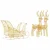 Reindeer vuče saonice Topla bijela 30 x 12 x 55 cm PET