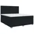 vidaXL Postelja boxspring z vzmetnico Črna 200 x 200 cm Blago