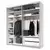 Ormar Sa Kliznim Vratima Includo 200/222/68 cm antracit, bela