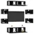 Set TV komoda 8 pcs 120 x 30 x 30 cm Crni hrast