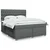 Vidaxl Box spring postelja z vzmetnico temno siva 180x200 cm blago
