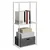 Cijevna polica s pohranom Bijelo 42,5 x 27 x 91,5 cm Aluminij