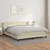Vidaxl Box spring postelja z vzmetnico krem 180x200 cm umetno usnje