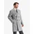 Ombre Elegant double-breasted mens herringbone coat - grey