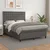 Vidaxl Box spring postelja z vzmetnico siv 140x200 cm umetno usnje