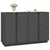 Komoda siva 120 x 35 x 80 cm od masivne borovine