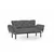Atelier del Sofa Trosed na razvlačenje Nitta 185x85x70cm Sivi