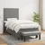 Vidaxl Box spring postelja z vzmetnico temno siva 80x200 cm blago