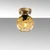 Opviq Zidna lampa Benek-15-14384, 15x15x18cm, IP20, Zlatna boje