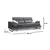 Atelier del Sofa Dvosed Frido 92x79x185cm Antracit