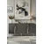 Hanah Home komoda Meyra 180, 180 cm, antracit / srebrna