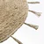 Ljubki dom Okrogla preproga COSY LUREX iz jute 80 cm