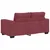 Vidaxl Dvosed vinsko rdeč 160x77x82 cm blago