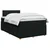 Vidaxl Postelja boxspring z vzmetnico Črna 120 x 190 cm Blago