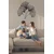WallXpert metalni zidni ukras 5312, listovi ginka, 75 x 73 cm, crni