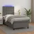 Vidaxl Box spring postelja z vzmetnico LED siv 90x190 cm umetno usnje