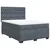 Vidaxl Box spring postelja z vzmetnico temno siva 140x200 cm žamet