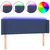 Vidaxl vidaXL Vzglavje postelje z LED modro 147x16x78/88 cm blago