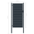 Den Vrata za ograjo PVC in jeklo 100x124 cm antracitna