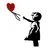 Opviq Zidna dekoracija Banksy-13-1, 105x85 cm, 1.5 mm, Crno-crvena