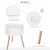 HOMCOM HOMCOM Stranska miza borov les, MDF premer 38 x 45V cm bela, (5000242670)