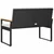Vanjska klupa Crna i krem-bijela 107 x 61 x 80 cm poliratan