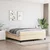 Vidaxl Posteljni okvir z vzmetmi krem 180x200 cm blago