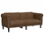 2-dijelni set sofa smeđi baršunasti
