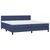 Vidaxl Box spring postelja z vzmetnico LED modra 200x200 cm blago