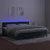 Vidaxl Box spring postelja z vzmetnico LED tem. zelena 200x200cm žamet