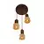 Opviq Luster Loer C, 3 x E27 Max, 40W, Braon