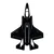 Wallity Zidna dekoracija F-35A, 60 x 41 cm, Crna