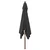 Vrtni suncobran s drvenim stupom crni 300x300x273 cm