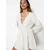 Trendyol Ecru Mini Woven Tied Linen Blend Beach Dress