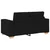 vidaXL Dvosed črne barve 160x77x82 cm blago