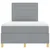 Vidaxl LED Box Spring Postelja Svetlo siva 120 x 190 cm blago
