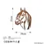 Wallity Zidna dekoracija Horse-1, 38x53 cm, Bakarne boje