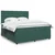 Vidaxl Box spring postelja z vzmetnico temno zelena 200x200 cm žamet