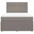 Vidaxl Box spring postelja z vzmetnico taupe 140x200 cm blago