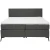 Hom`in POSTELJA BOXSPRING 160 cm x 200 cm , tekstil antracit, črna
