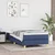 Vidaxl Box spring postelja z vzmetnico modra 100x200 cm blago
