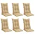 Jastuci za stolice 6 kom prošarano bež 120x50x7 cm od tkanine