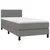 Vidaxl Box spring postelja z vzmetnico LED temno siva 90x200 cm blago