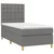Vidaxl Box spring postelja z vzmetnico temno siva 90x190 cm blago