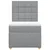 Vidaxl Box spring postelja z vzmetnico svetlo siv 100x200 cm blago